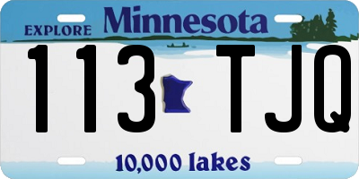 MN license plate 113TJQ