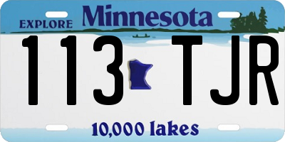 MN license plate 113TJR