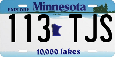 MN license plate 113TJS