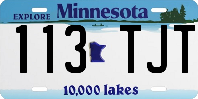 MN license plate 113TJT