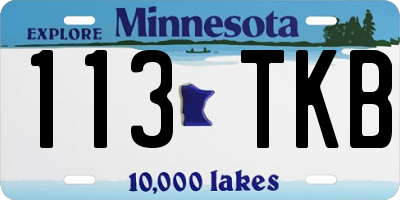 MN license plate 113TKB