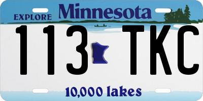 MN license plate 113TKC