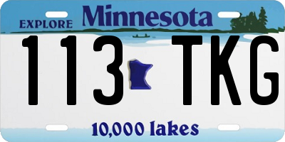 MN license plate 113TKG