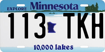 MN license plate 113TKH
