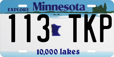 MN license plate 113TKP