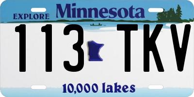 MN license plate 113TKV