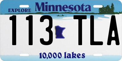 MN license plate 113TLA