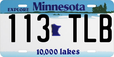 MN license plate 113TLB