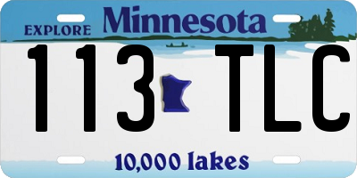 MN license plate 113TLC