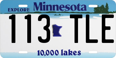 MN license plate 113TLE