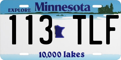 MN license plate 113TLF