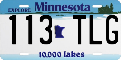 MN license plate 113TLG