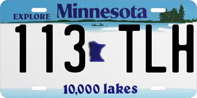 MN license plate 113TLH