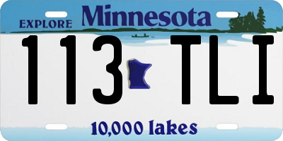 MN license plate 113TLI