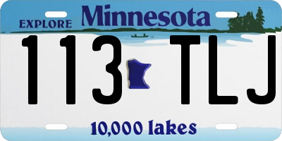 MN license plate 113TLJ