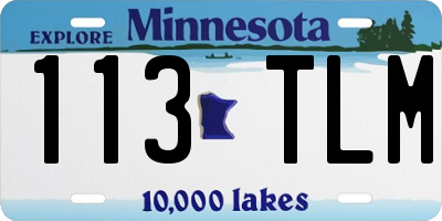 MN license plate 113TLM
