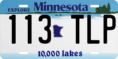 MN license plate 113TLP