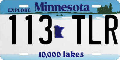 MN license plate 113TLR