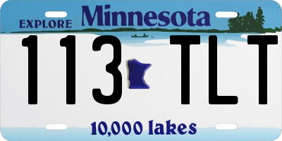 MN license plate 113TLT