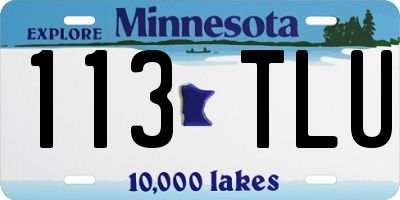 MN license plate 113TLU