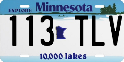 MN license plate 113TLV