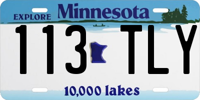 MN license plate 113TLY