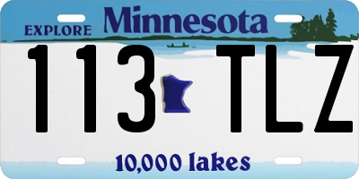 MN license plate 113TLZ