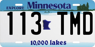 MN license plate 113TMD