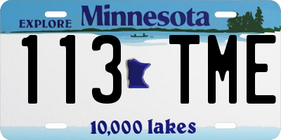 MN license plate 113TME