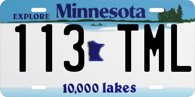 MN license plate 113TML