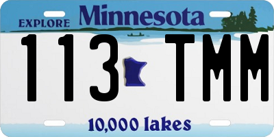 MN license plate 113TMM
