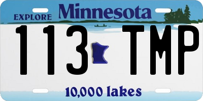 MN license plate 113TMP