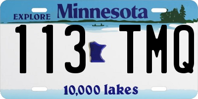 MN license plate 113TMQ