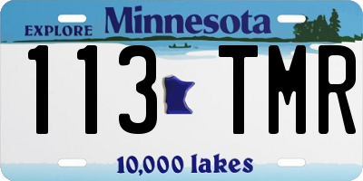 MN license plate 113TMR