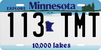MN license plate 113TMT