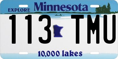 MN license plate 113TMU
