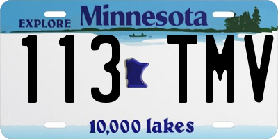 MN license plate 113TMV