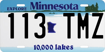 MN license plate 113TMZ