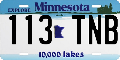 MN license plate 113TNB