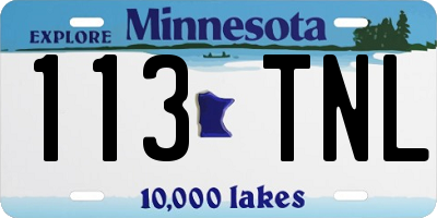 MN license plate 113TNL