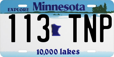 MN license plate 113TNP