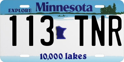 MN license plate 113TNR