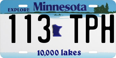 MN license plate 113TPH