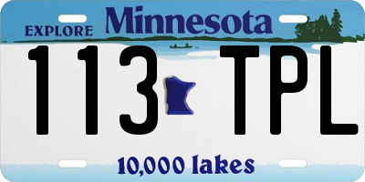 MN license plate 113TPL