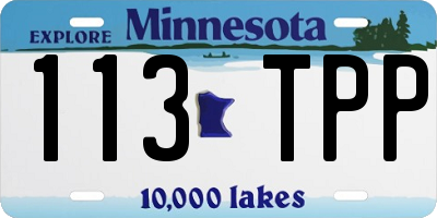MN license plate 113TPP
