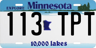 MN license plate 113TPT