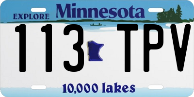MN license plate 113TPV