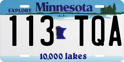 MN license plate 113TQA