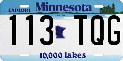 MN license plate 113TQG