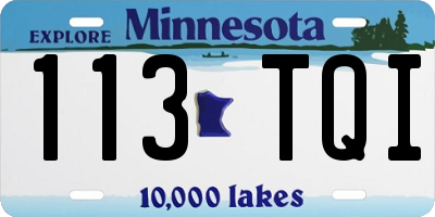 MN license plate 113TQI
